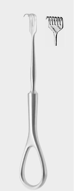 ВОЛКМЕНН (VOLKMANN) ретрактор 11,5 см (cm), гострокінцевий, 6 зубів